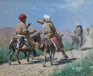 Mollahs Going to the Bazaar - Vasily Vereshchagin — artwork view