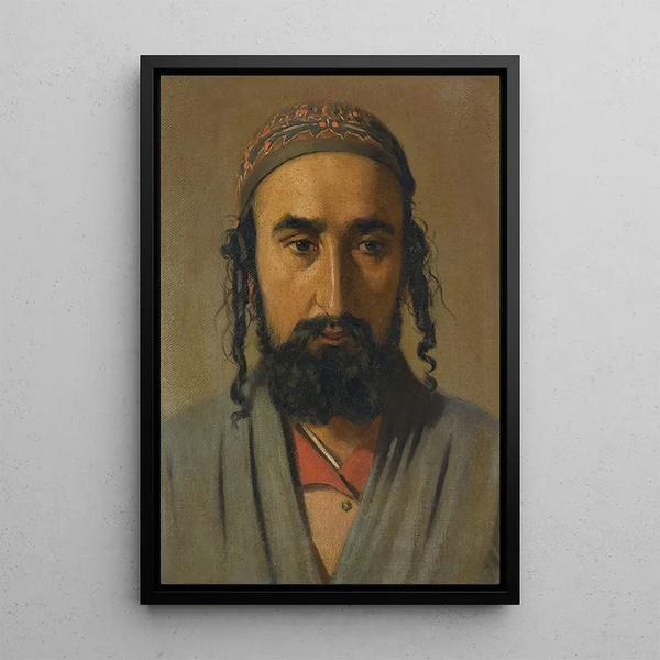 Portrait of a Jewish Merchant - Vasily Vereshchagin — framed artwork on a wall