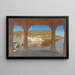 Barrage de marbre de Rajnagar décoré de bas-reliefs sur un lac à Udaipur - Vasily Vereshchagin — framed artwork on a wall