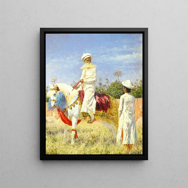 Cavalier à Jaipur - Vasily Vereshchagin — framed artwork on a wall