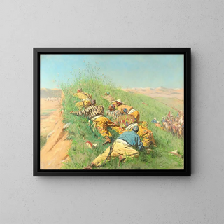 Espionage - Vasily Vereshchagin — framed artwork on a wall