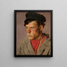 Study of a Peasant's Head - Vasily Vereshchagin — framed artwork on a wall
