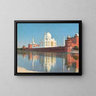 Mausolée du Taj Mahal à Agra - Vasily Vereshchagin — framed artwork on a wall