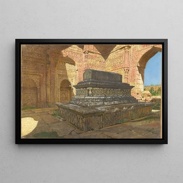 Tomb of Sultan Iltutmish in Old Delhi - Vasily Vereshchagin — framed artwork on a wall
