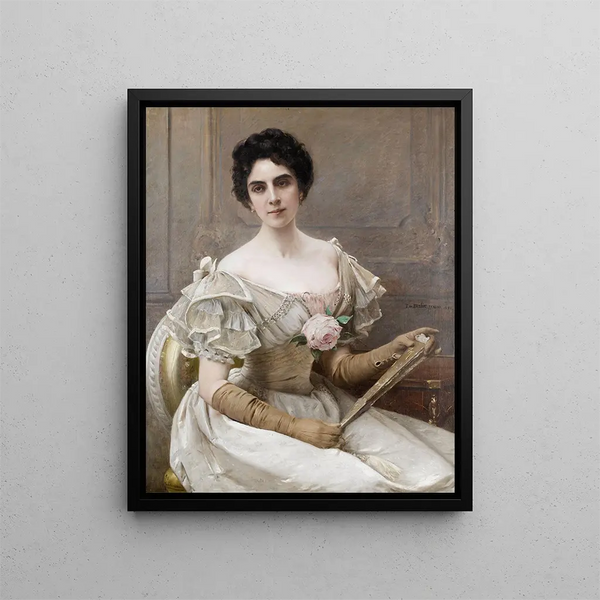 Au bal - Václav Brožík — framed artwork on a wall