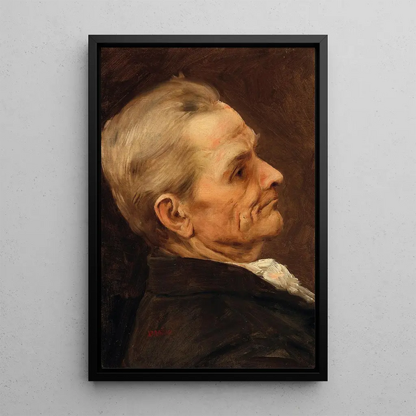 Portrait of a man - Václav Brožík — framed artwork on a wall