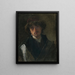 Portrait of a Young Rabbi - Václav Brožík — framed artwork on a wall