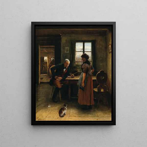 The Last Sou - Václav Brožík — framed artwork on a wall