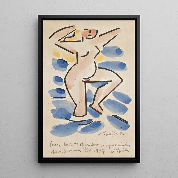 Nude Painting - Václav Špála — framed artwork on a wall