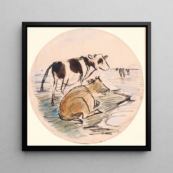 Veaux à Saltholm sketch for ceramic plate - Theodor Philipsen — wall display of the artwork