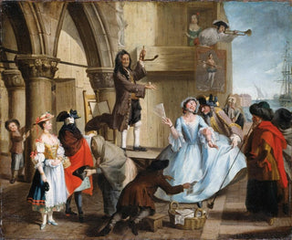 Jongleurs vénitiens devant le palais des Doges - Venetian Master 18th Century — artwork view
