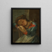 A young girl sleeping - Venetian School — framed artwork on a wall