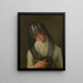 Portrait of a veiled lady - Venetian School — framed artwork on a wall