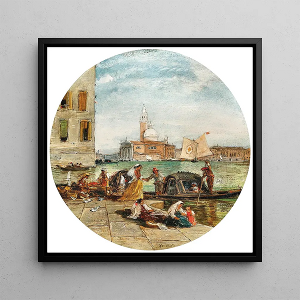 Venice, view of San Giorgio Maggiore - James Holland — framed artwork on a wall