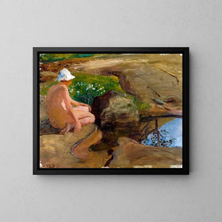 At the Beach - Venny Soldan-Brofeldt — framed artwork on a wall
