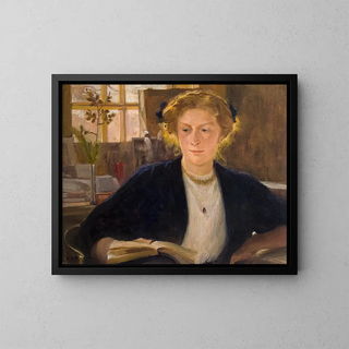 In Ahola's Workshop of Mademoiselle Selin - Venny Soldan-Brofeldt — framed artwork on a wall