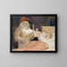 The Father Christmas bringing a gift near the child's cradle - Venny Soldan-Brofeldt — framed artwork on a wall