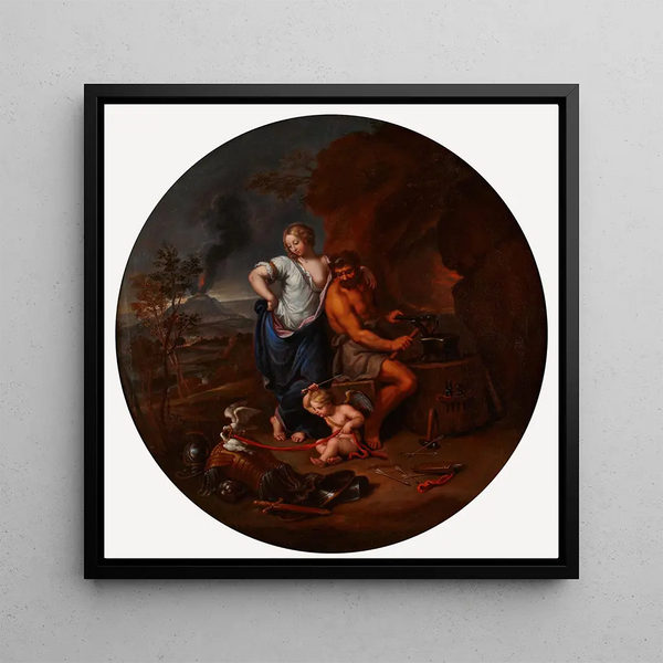 Venus and Vulcan - Pierre Mignard — framed artwork on a wall