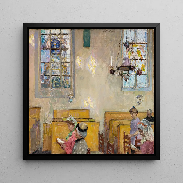 Vespers - Gari Melchers — framed artwork on a wall