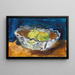 Apples in a bowl - Vera Mikhailovna Ermolaeva — framed artwork on a wall