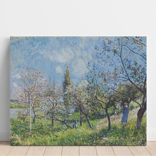 Reproduction of the painting Spring Orchard Painting - Alfred Sisley