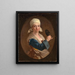 Portrait of a girl with a mask - Veronese School — framed artwork on a wall