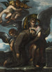 Saint François supported by angels - Veronese School — artwork view