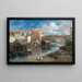 Scene of Rome on the Tiber - Veronika Maria Herwegen Manini — framed artwork on a wall