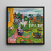 Clothing on a clothesline at Sgrdstrand - Edvard Munch — framed artwork on a wall