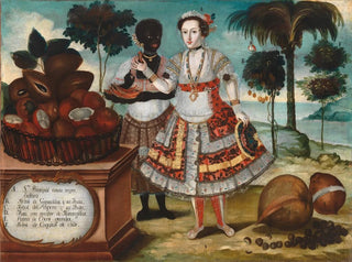Noble Woman with Her Black Slave - Vicente Albán — artwork view