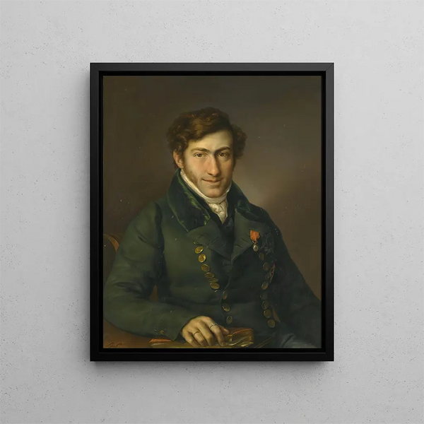 Portrait painting of Don Francisco de Paula de Bourbon, Infante of Spain - Vicente López Portaña — framed artwork on a wall