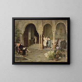 Hide and Seek - Vicente Palmaroli y González — framed artwork on a wall