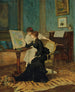 La leçon de géographie - Vicente Palmaroli y González — artwork view