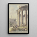 Caprice architectural Ruins of a round temple with Trajan's column in the background - Victor Jean Nicolle — framed artwork on a wall