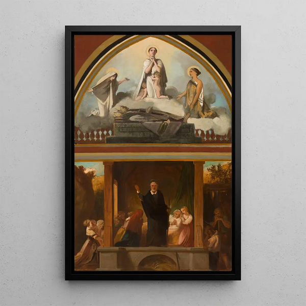 The Apostolic Races of Saint Francis de Sales The Apotheosis of Saint Francis de Sales - Victor Louis Mottez — framed artwork on a wall