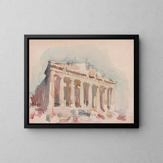 Parthenon - Victor Alfred Lundy — framed artwork on a wall