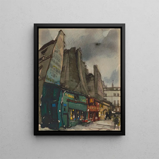 Victor Alfred Lundy - Place St Andr des Arts Paris between Rue Suger Rue St Andr des Arts.webp
