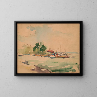 Saltsjöbaden, half an hour from Stockholm - Victor Alfred Lundy — framed artwork on a wall