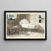 a painting of a room in the Madelonnettes prison - Victor Borci — framed artwork on a wall