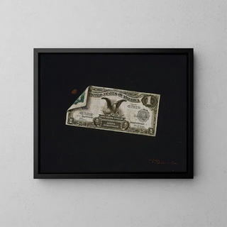 Certificat d'argent d'un dollar - Victor Dubreuil — framed artwork on a wall