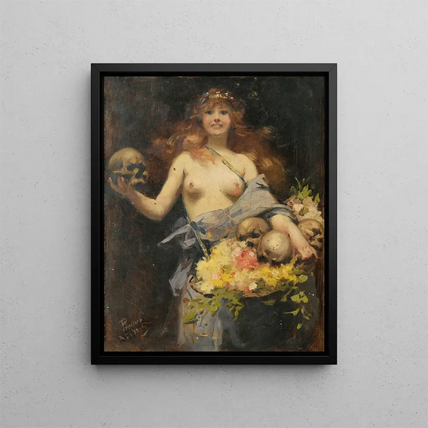 The Flower Seller - Victor Émile Prouvé — framed artwork on a wall