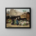 At the flower market - Victor Gabriel Gilbert — framed artwork on a wall