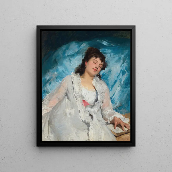 Gentle Rest - Victor Gabriel Gilbert — framed artwork on a wall