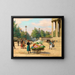Flower seller in front of the Madeleine church in Paris - Victor Gabriel Gilbert — framed artwork on a wall