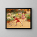 Flower Gathering - Victor Gabriel Gilbert — framed artwork on a wall