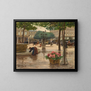 La Place du Théâtre Français - Victor Gabriel Gilbert — framed artwork on a wall