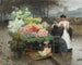 La marchande de fleurs sur les quais de Paris vers 1890 - Victor Gabriel Gilbert — artwork view