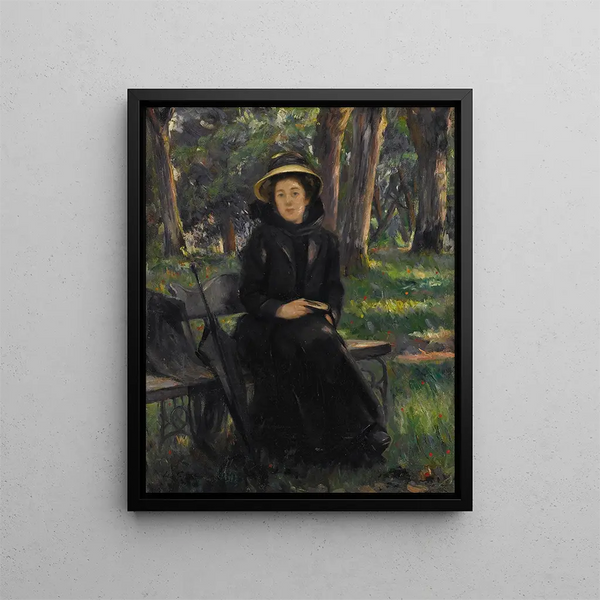 The Grand Sunday Rest Mrs Victor Gilbert - Victor Gabriel Gilbert — framed artwork on a wall