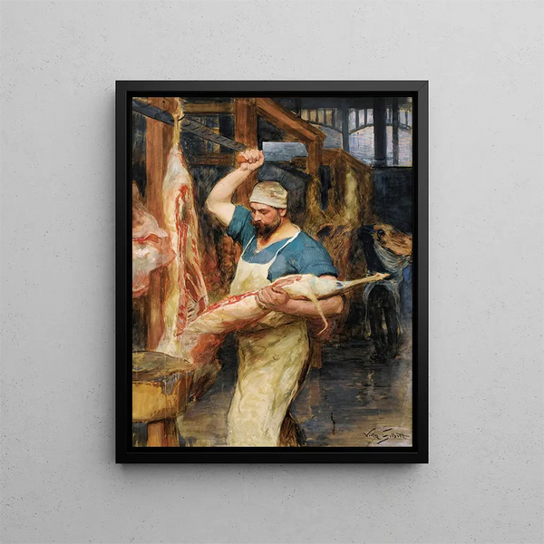 The Butcher - Victor Gabriel Gilbert — framed artwork on a wall