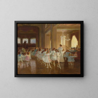 The children's dance recital at the casino of Dieppe - Victor Gabriel Gilbert — framed artwork on a wall